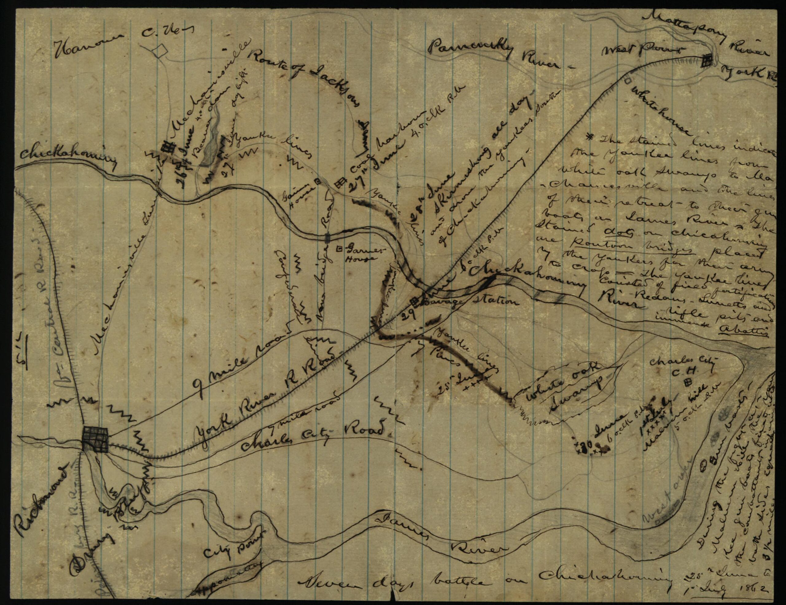 Battle of Oak Grove map
